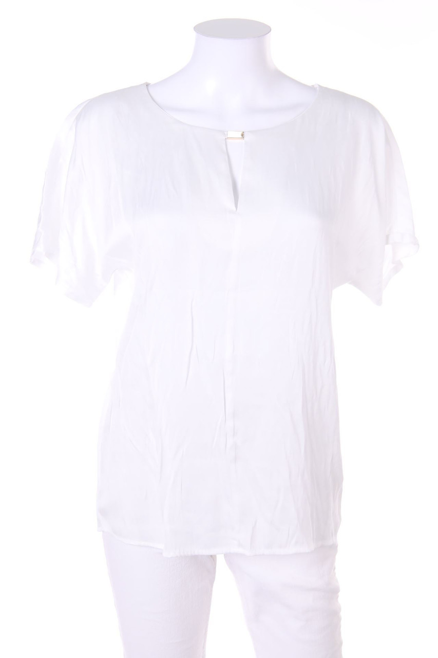 ESPRIT - Kurzarm-Bluse mit Batwing-Ärmeln - D 34