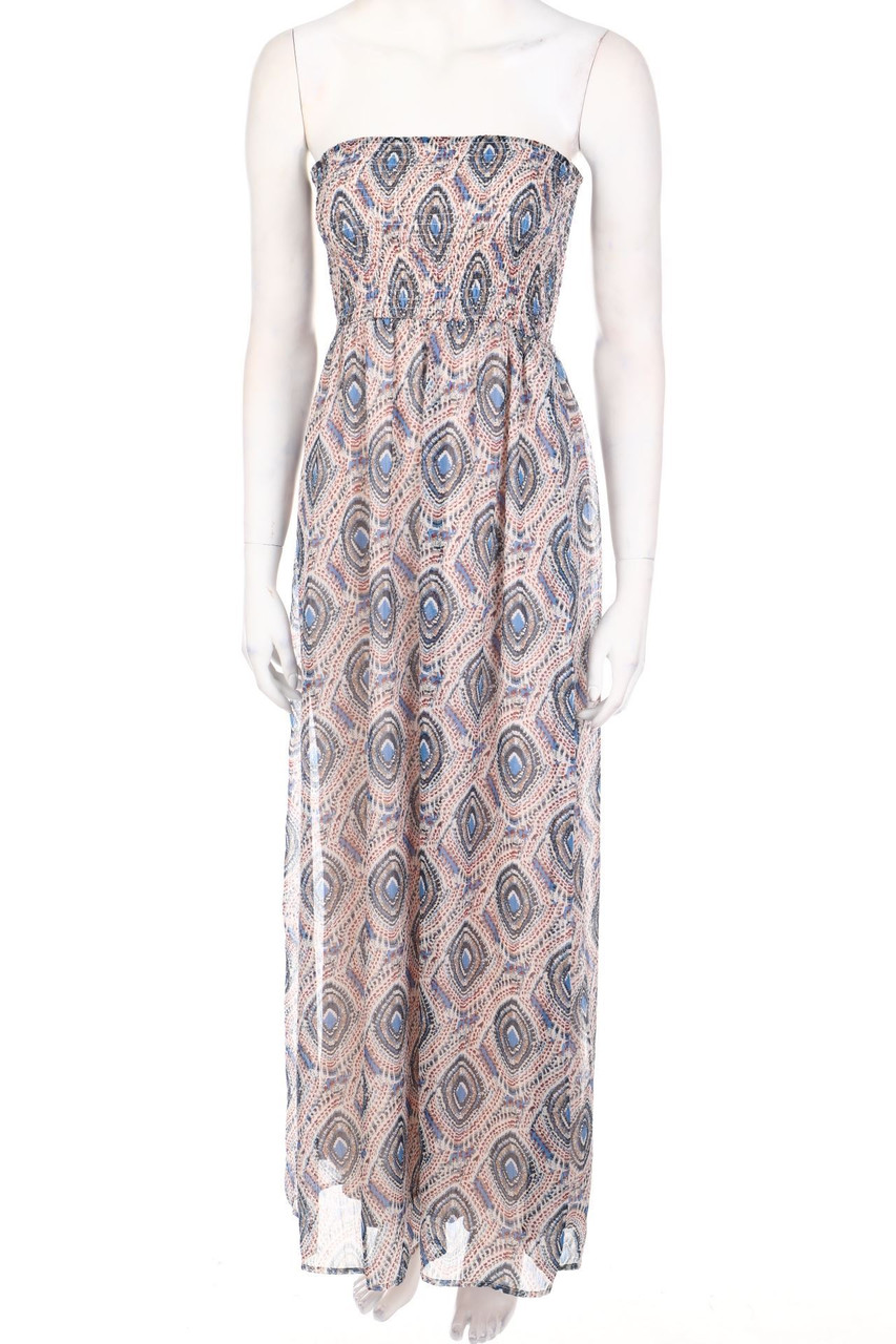 marée - Bandeau-Maxi-Kleid mit Print - M