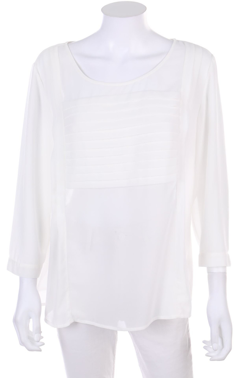 MANDARIN - Bluse mit 3/4-Ärmel mit Falten - D 44