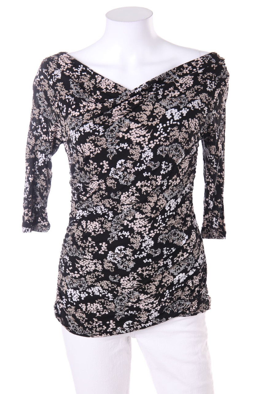 H&M - 3/4-Arm-Shirt mit floralem Muster - D 38