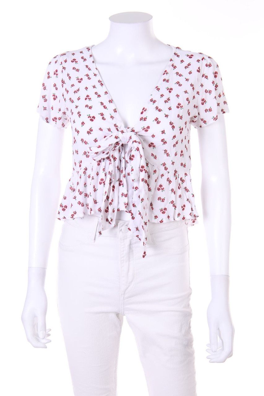 FB SISTER - Kurzarm-Bluse zum Knoten - XXS