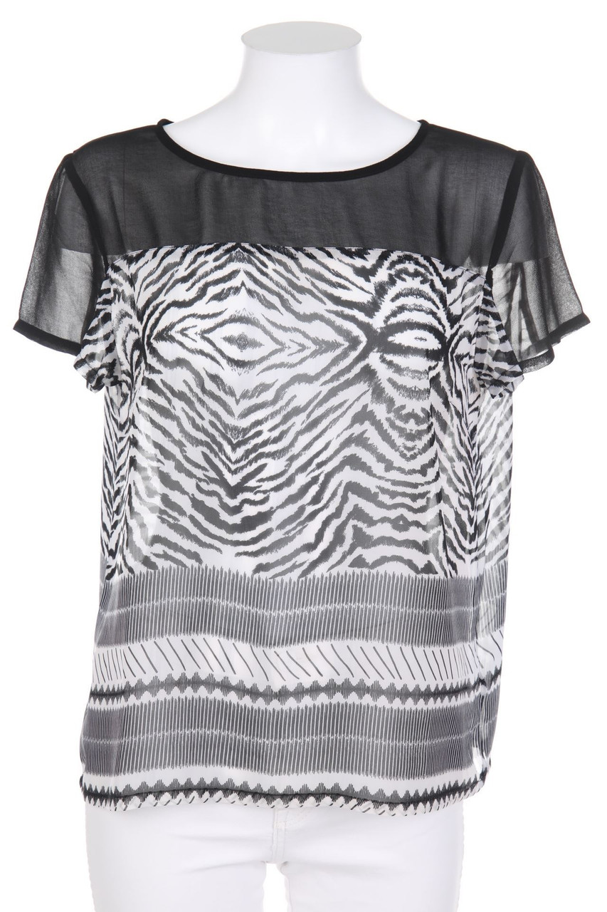 MORGAN - Kurzarm-Bluse mit Animal-Print - S
