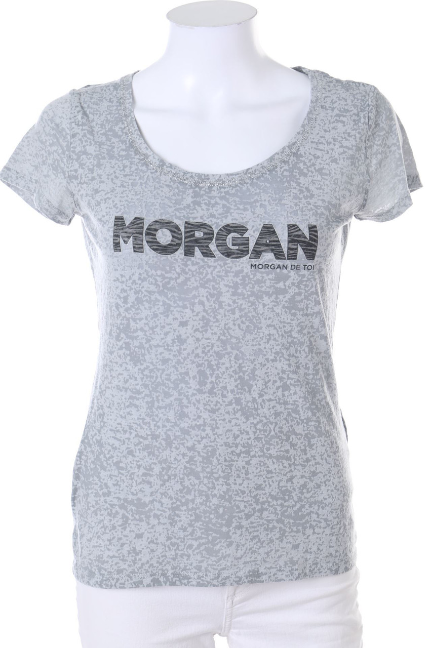 MORGAN - Kurzarm-Shirt mit Logo-Print - S