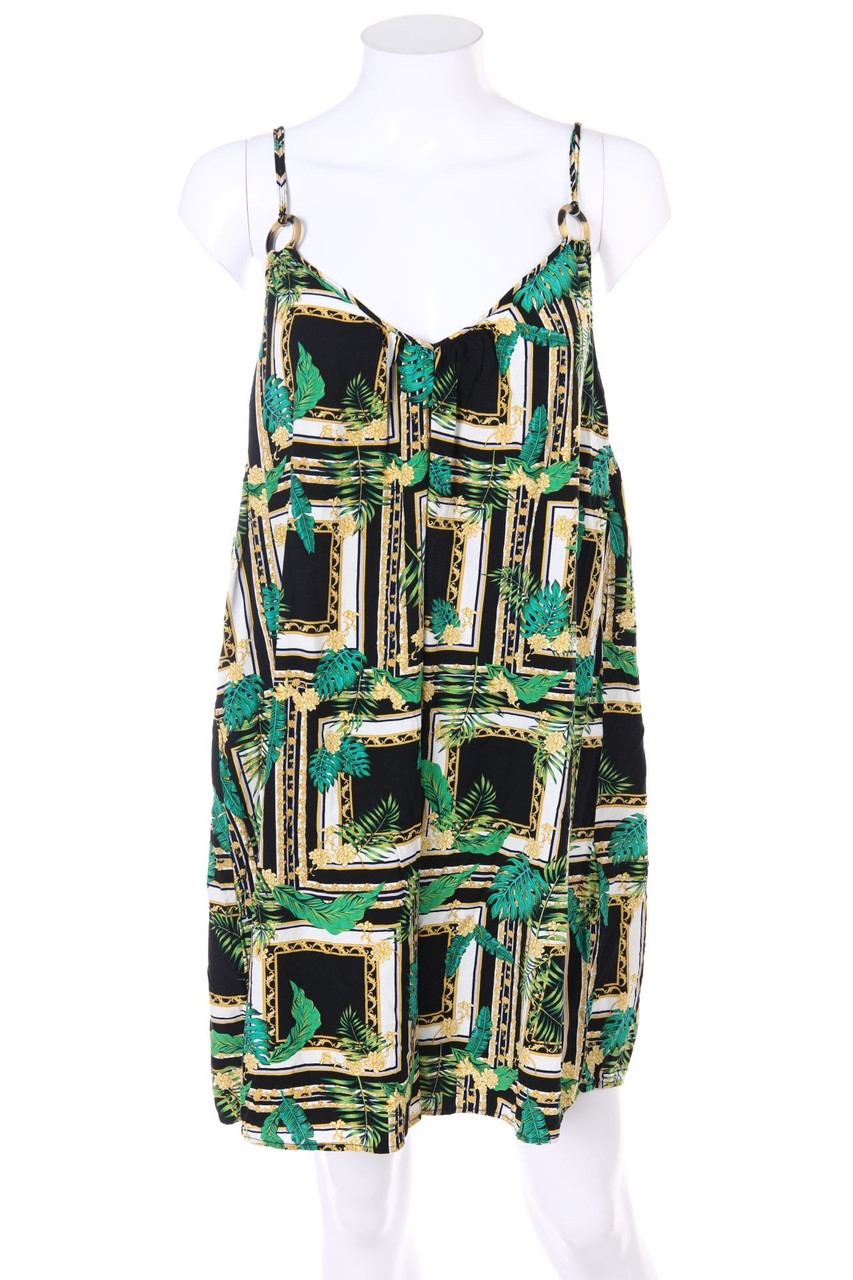 AMISU - Kleid mit Tropical Print - D 38