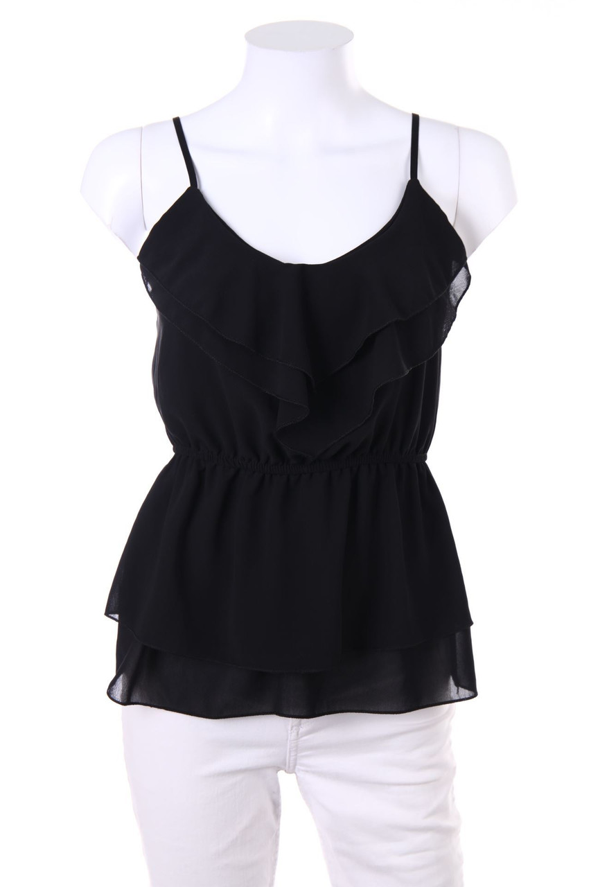 HÔTEL DE VILLE - Volants-Blusentop im Layer Look mit Gummizug - S