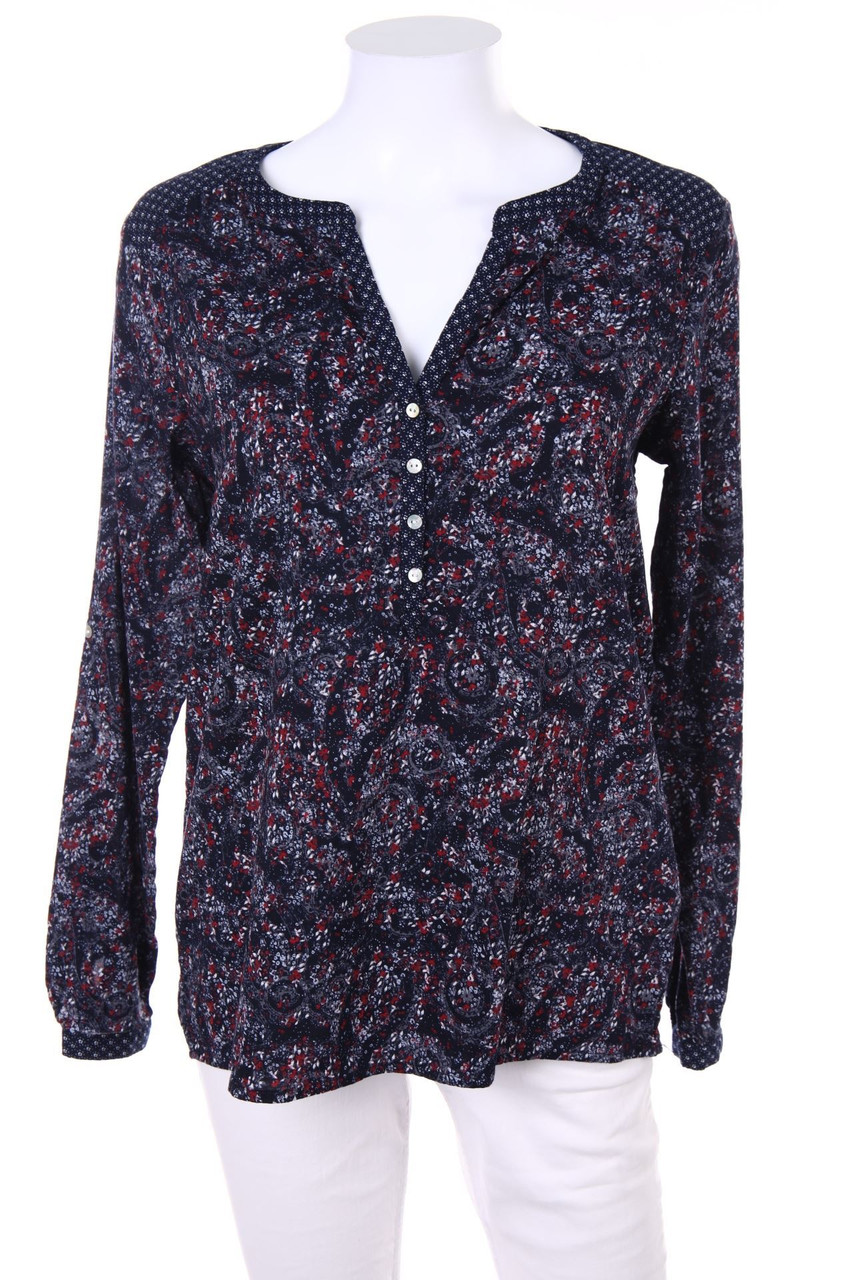 TOM TAILOR - Muster-Bluse mit langem Ärmel - D 36