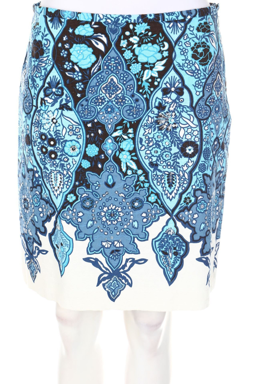 ANN TAYLOR - Muster-Rock mit Pailletten - XS