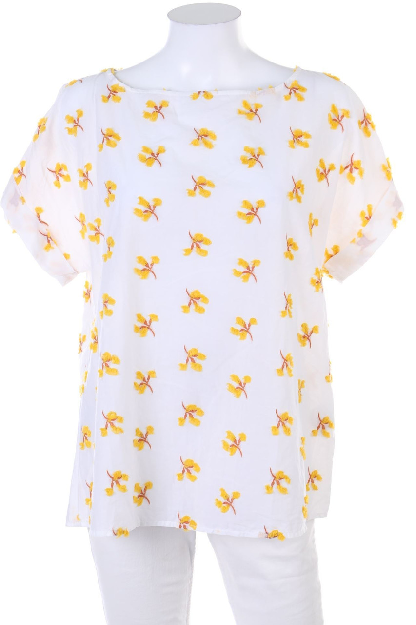 rossana diva - Kurzarm-Bluse mit Stickereien - D 32