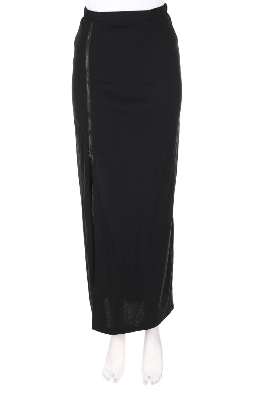 SHEIN - Maxi-Rock aus Jersey mit Zipper - S
