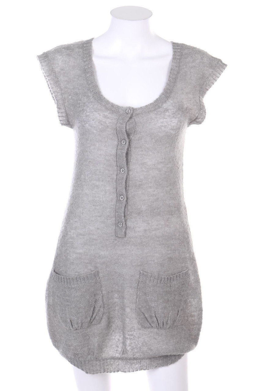 att. - Strickkleid mit Metallic-Effekt - S