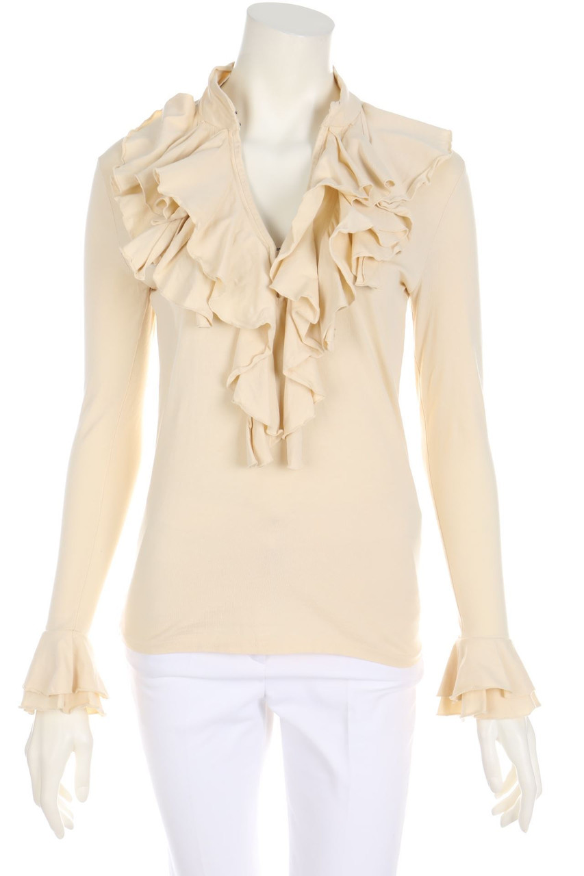 RALPH LAUREN SPORT - Volant-Bluse aus Jersey - S