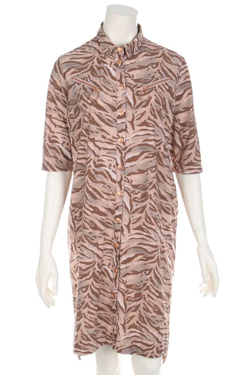 JL JANE LUSHKA - Blusenkleid mit Animal-Print - M