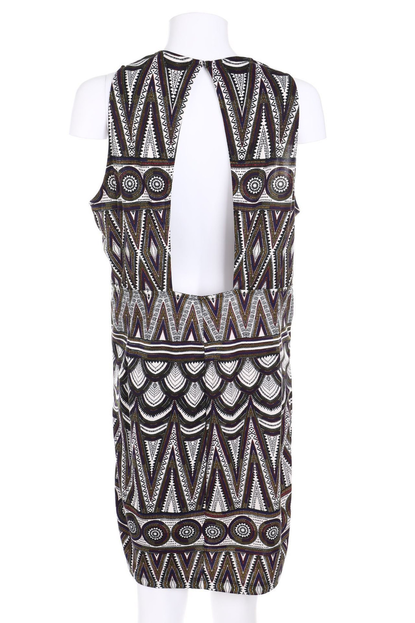H&M - Kleid mit Ethno-Print mit Cut-out - XL