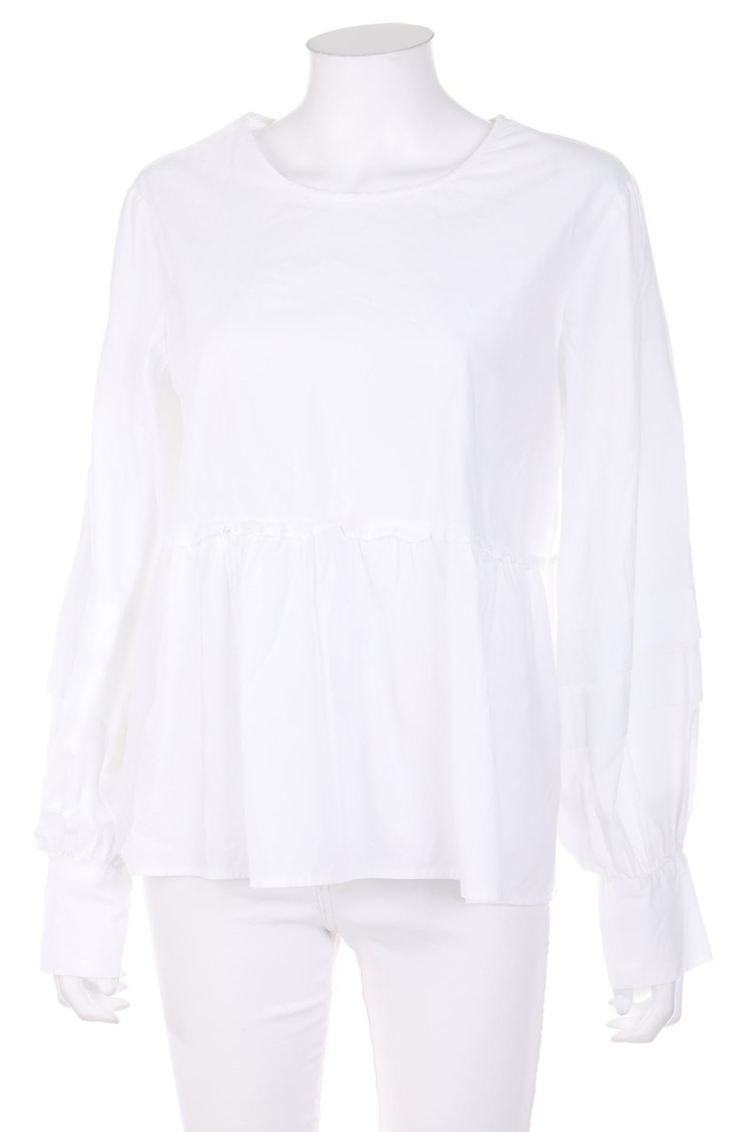 pieces - Bluse mit Rüschen - L