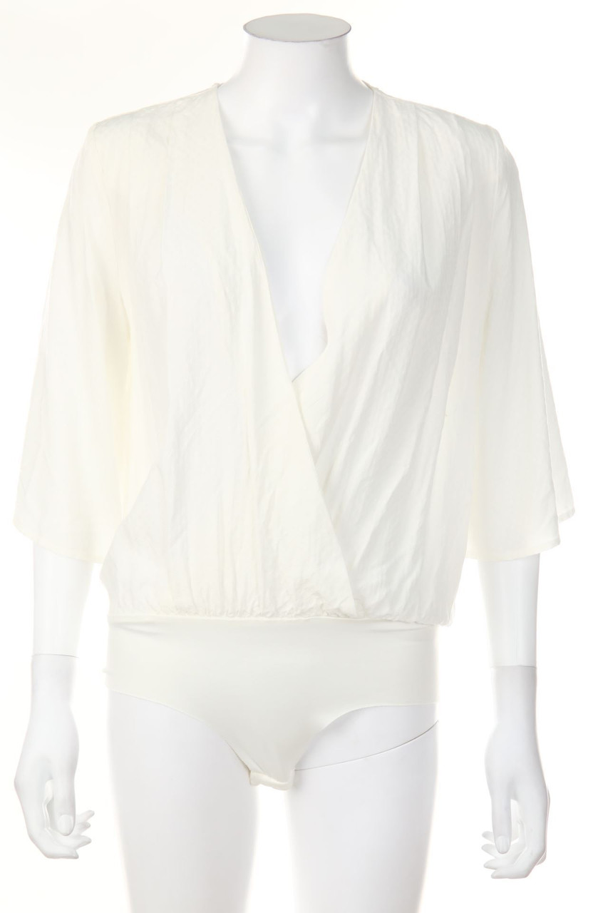 MANGO - Body in Wickel-Optik mit 3/4-Ärmel - XS