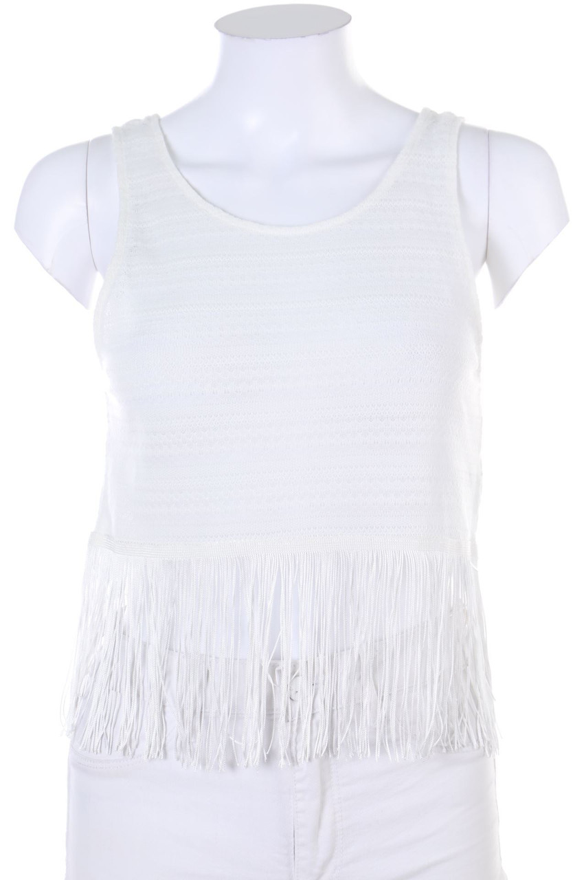 H&M DIVIDED - Strick-Top mit Fransen - XS