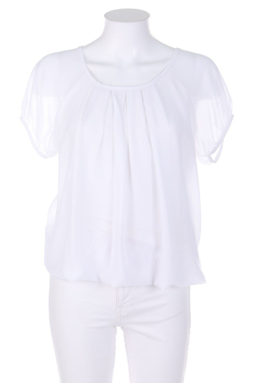 Carnaby - Kurzarm-Bluse mit Raffungen - S