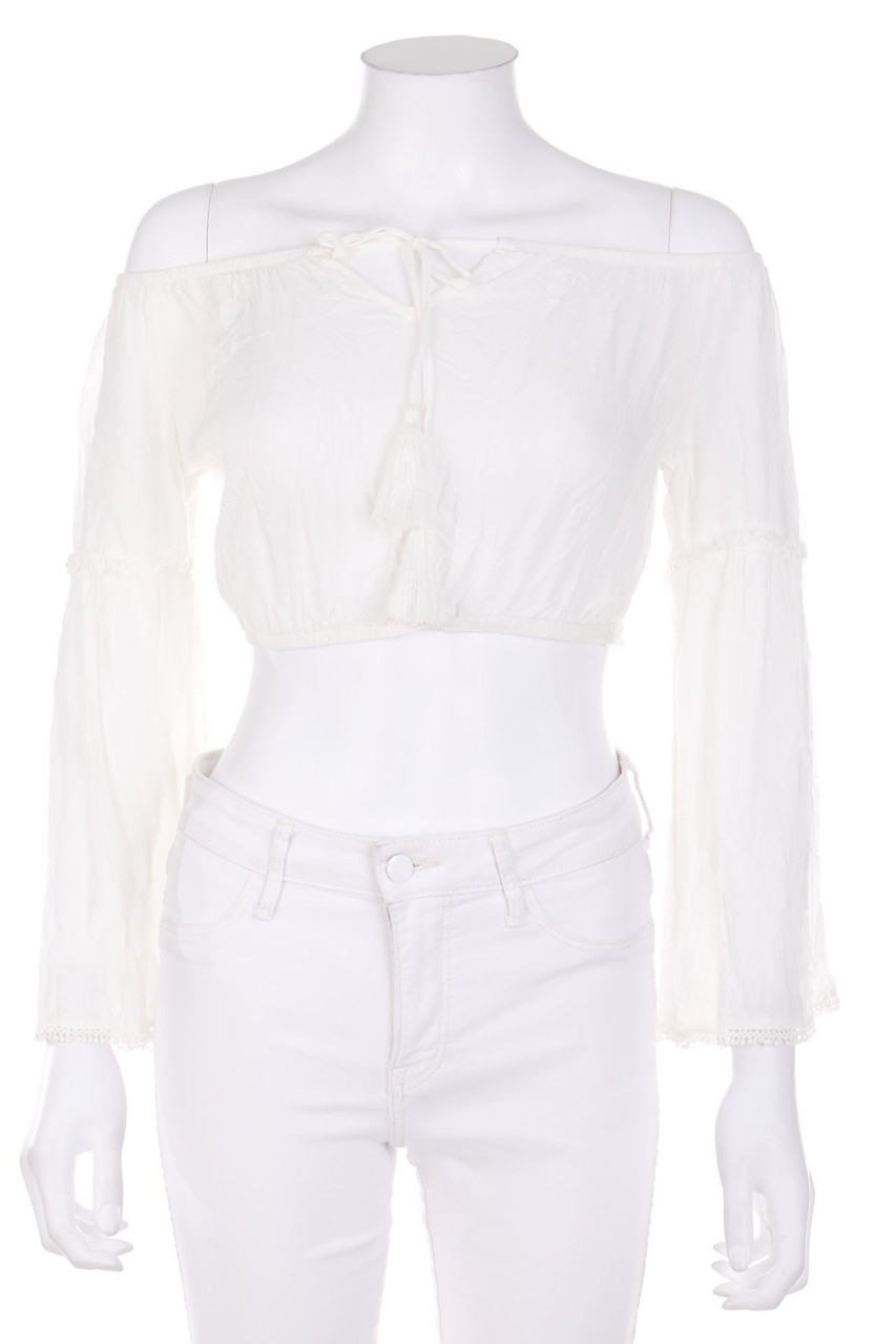 NEW LOOK - Cropped-Bluse mit Quasten - D 32