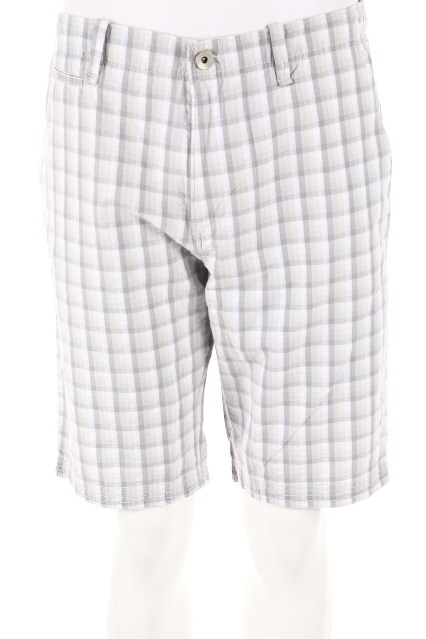 Calvin Klein - Karo-Shorts mit Logo-Applikation - W32