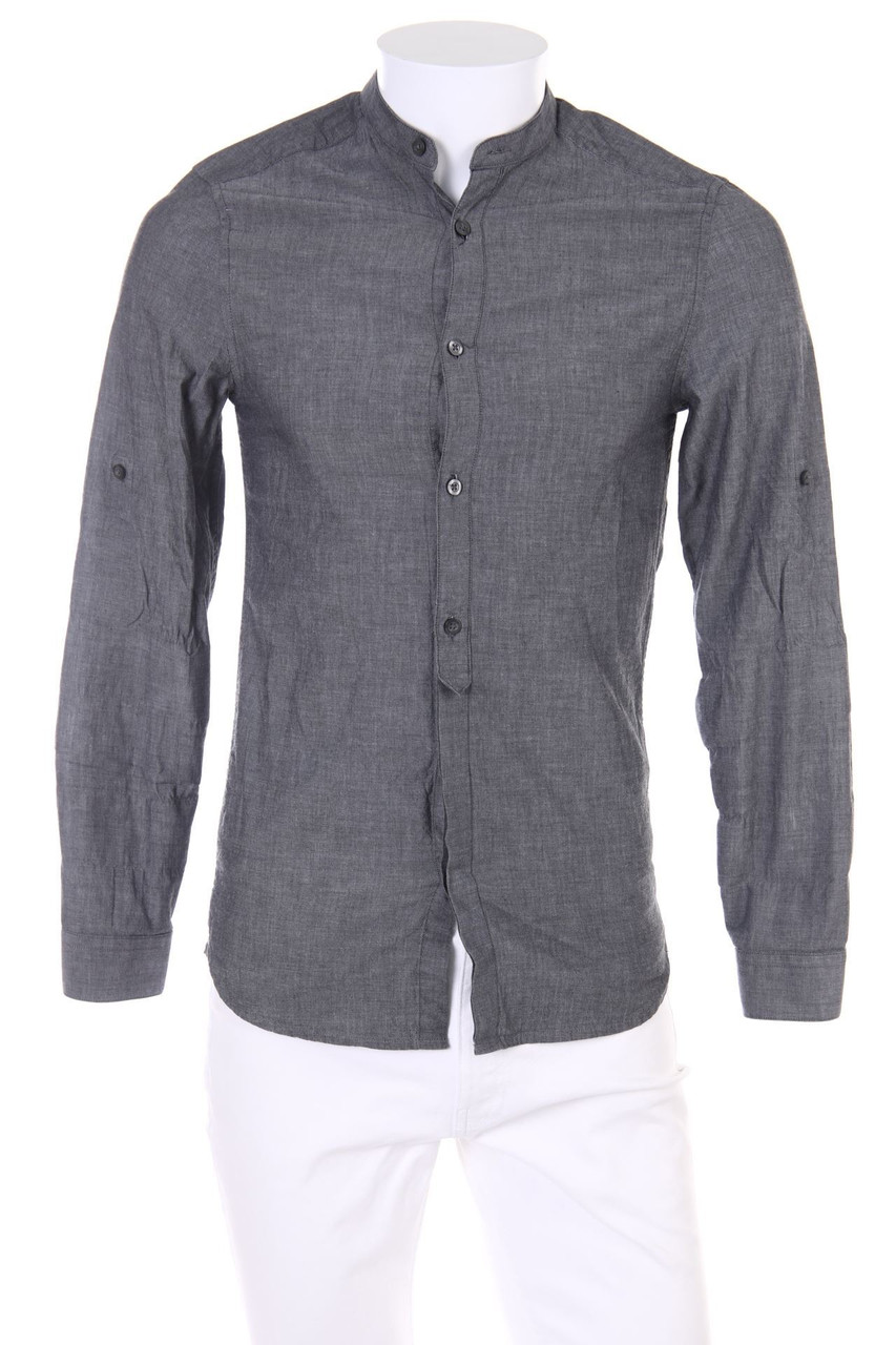 H&M - Baumwoll-Hemd mit Krempel-Ärmeln - XS