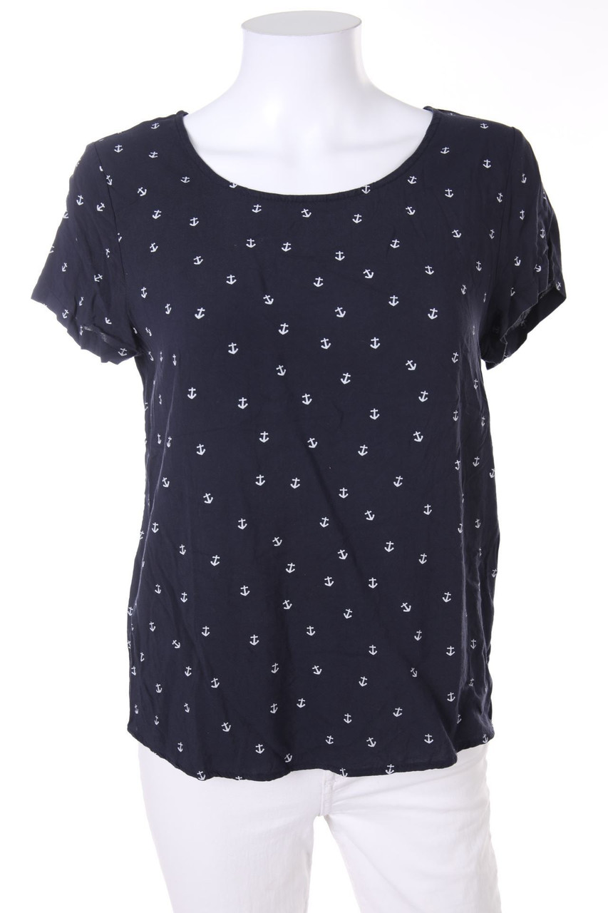 ONLY - Kurzarm-Bluse mit Print - D 36
