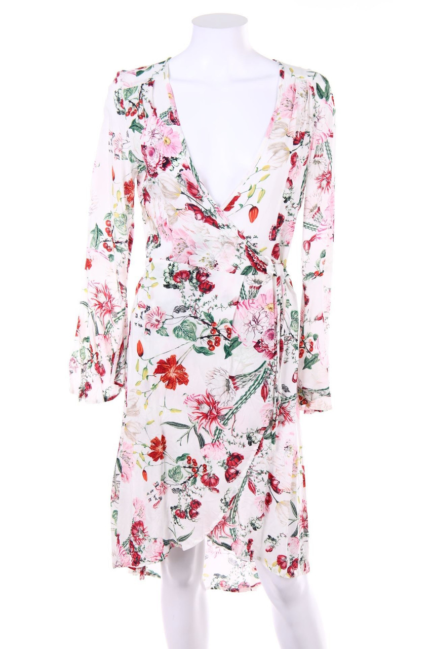 NEON ROSE - Wickelkleid mit Blumen-Print - XS