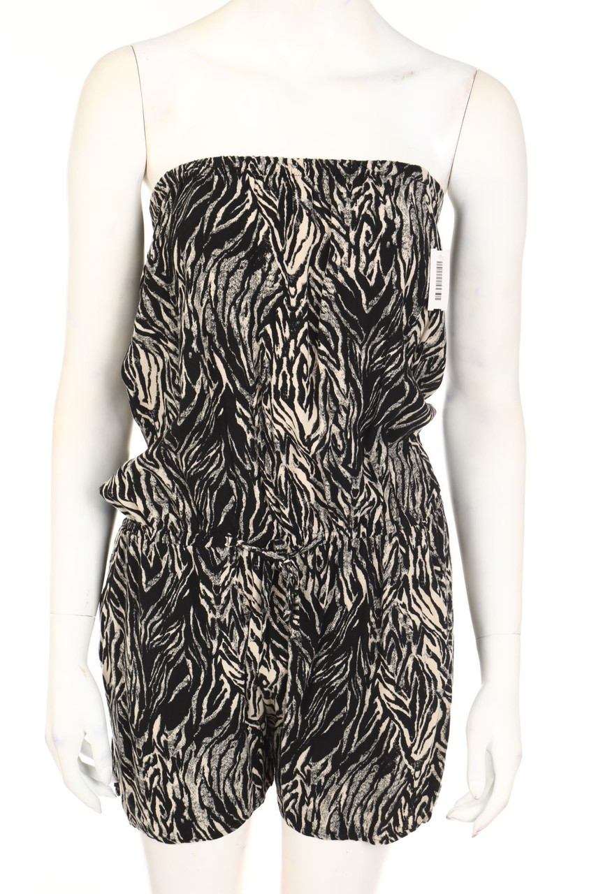 Ohne Label - Playsuit mit Animal-Print - D 34