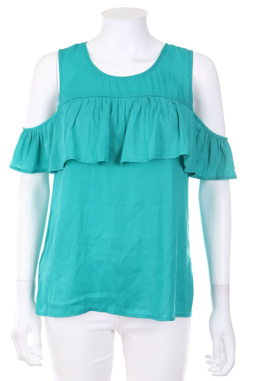 promod - Cold-Shoulder-Bluse mit Volants - D 38