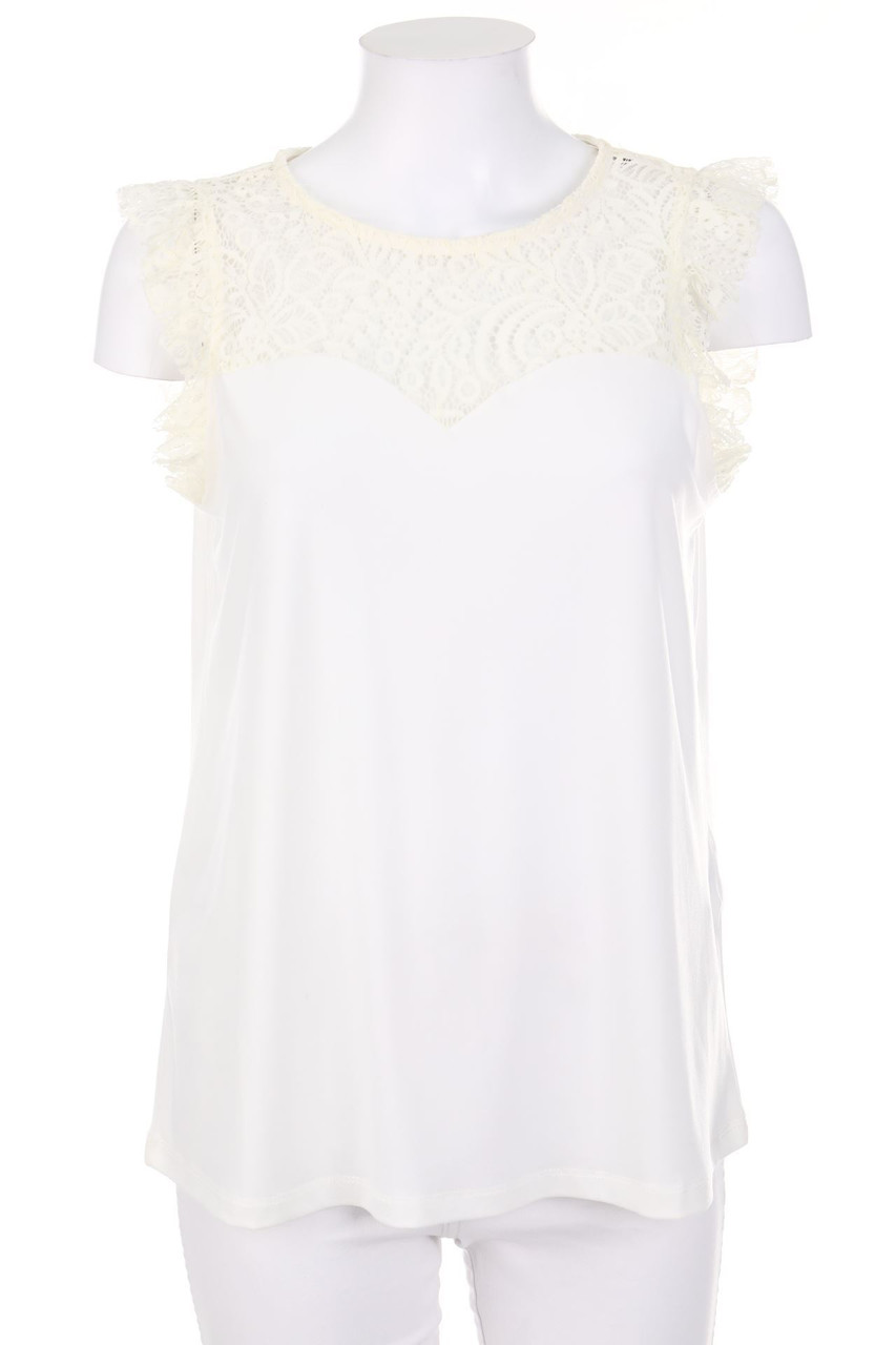 VERO MODA - Blusentop mit Spitzen-Einsatz - M