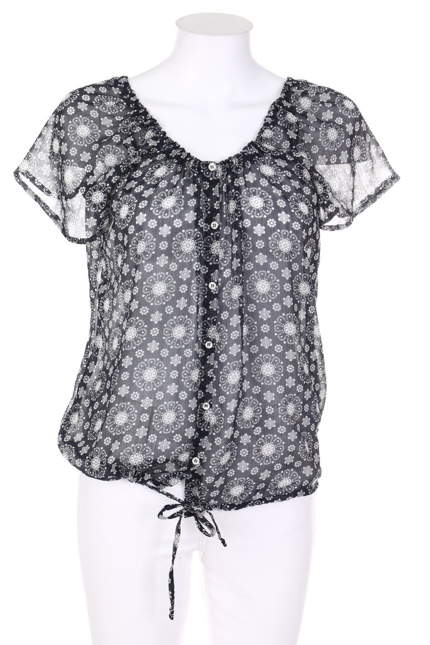 C&A - Kurzarm-Bluse mit floralem Muster - D 36