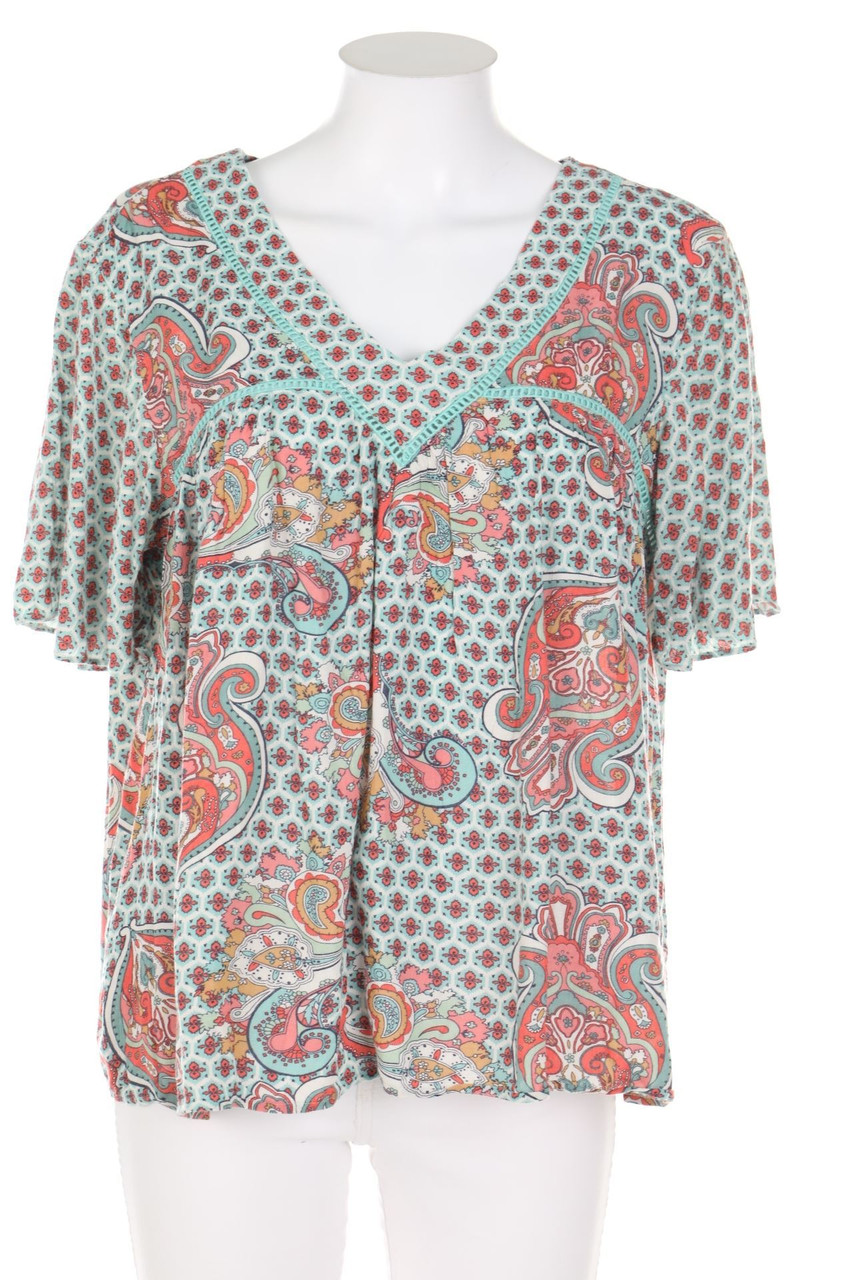 M&S COLLECTION - Kurzarm-Bluse mit Paisley-Print - D 38
