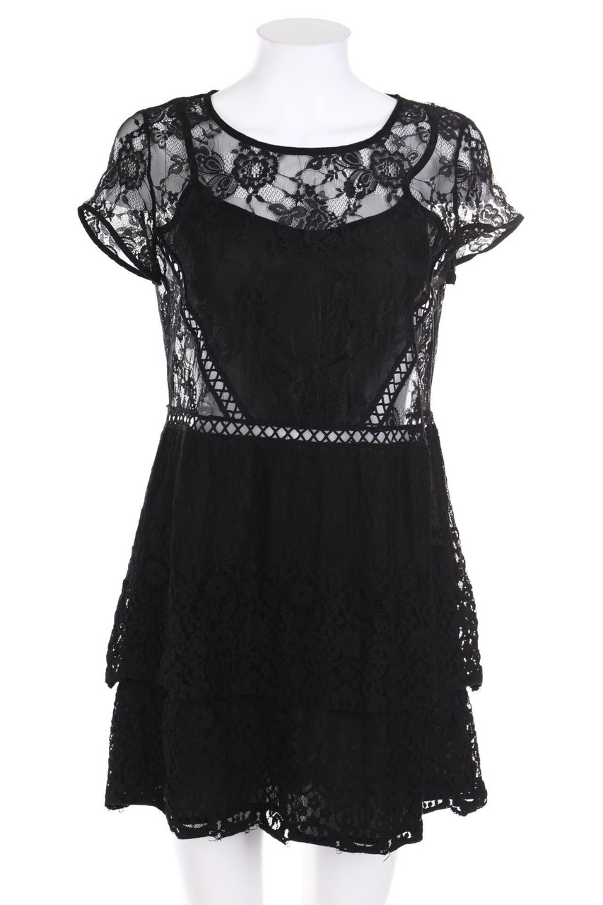 MANGO SUIT - Kleid aus Spitze mit Lochstrick-Details - S