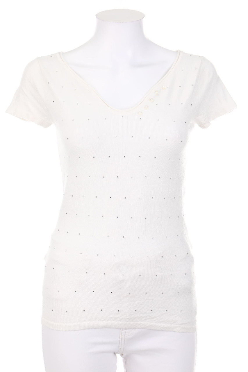 NAF NAF - Strick-Pullover mit Strass-Steinen - XS