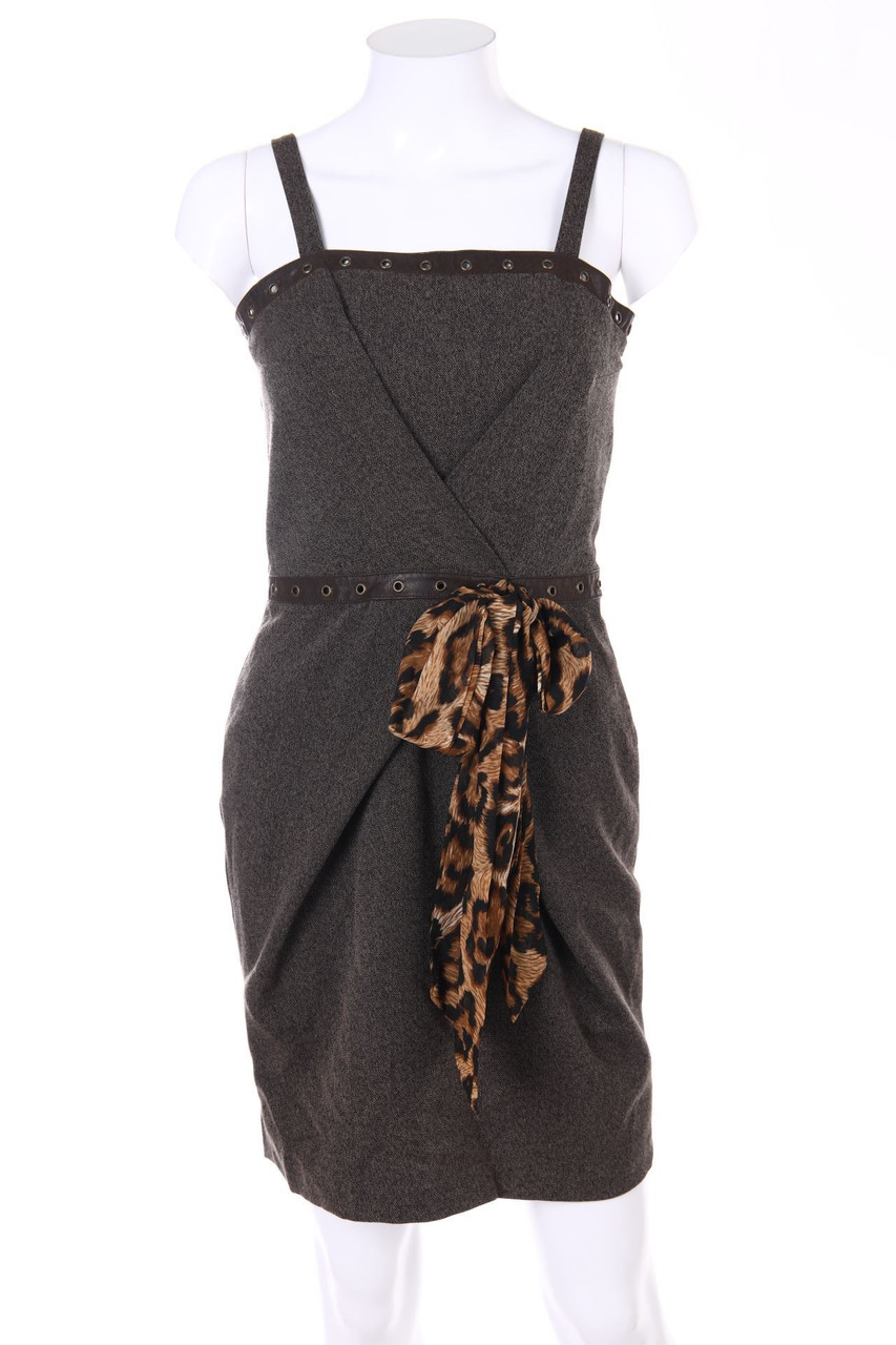 MORGAN - Minikleid mit Kunstleder-Details - D 36