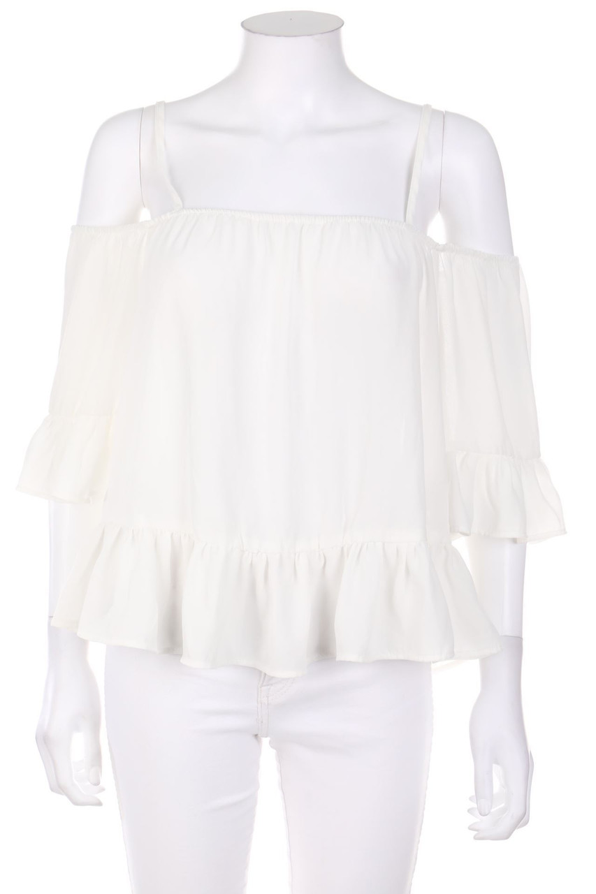 TALLY WEiJL - Cold-Shoulder-Bluse mit Volants - S