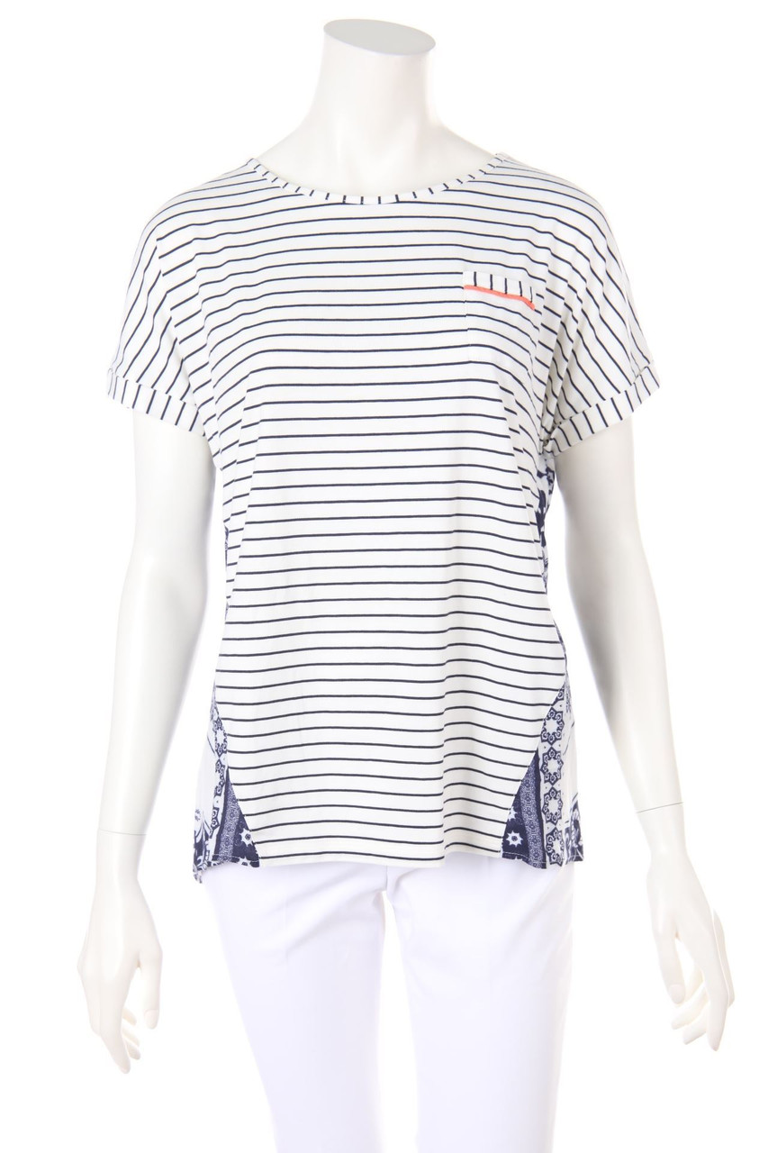 comma - Kurzarm-Shirt mit Print - D 36