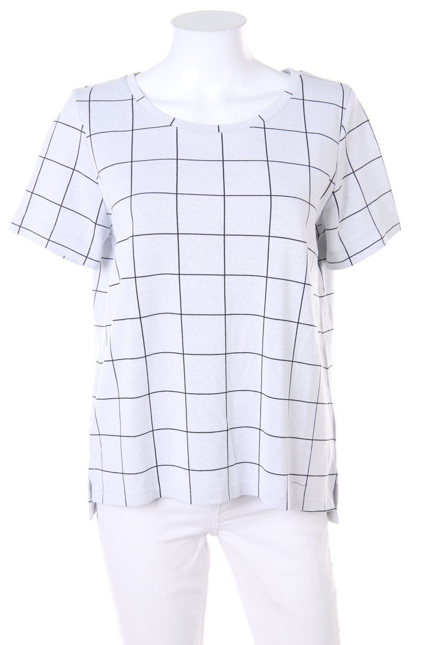 Street One - Kurzarm-Shirt mit Karo-Muster - D 38