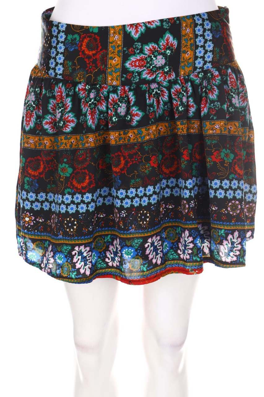 MANGO COLLECTION - Minirock mit Blumen-Print im Ethno-Stil - XS