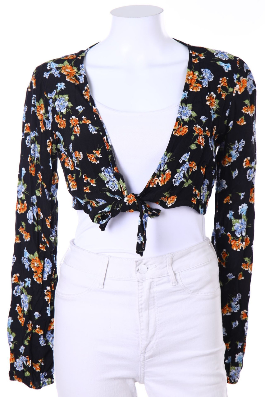 nobodys child - Cropped-Bluse mit floralem Muster - XS