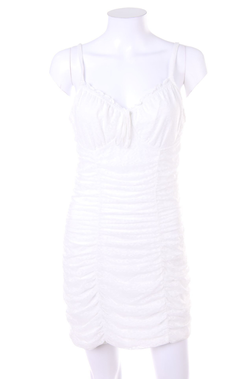 H&M DIVIDED - Spitzen-Party-Kleid mit Raffungen - M