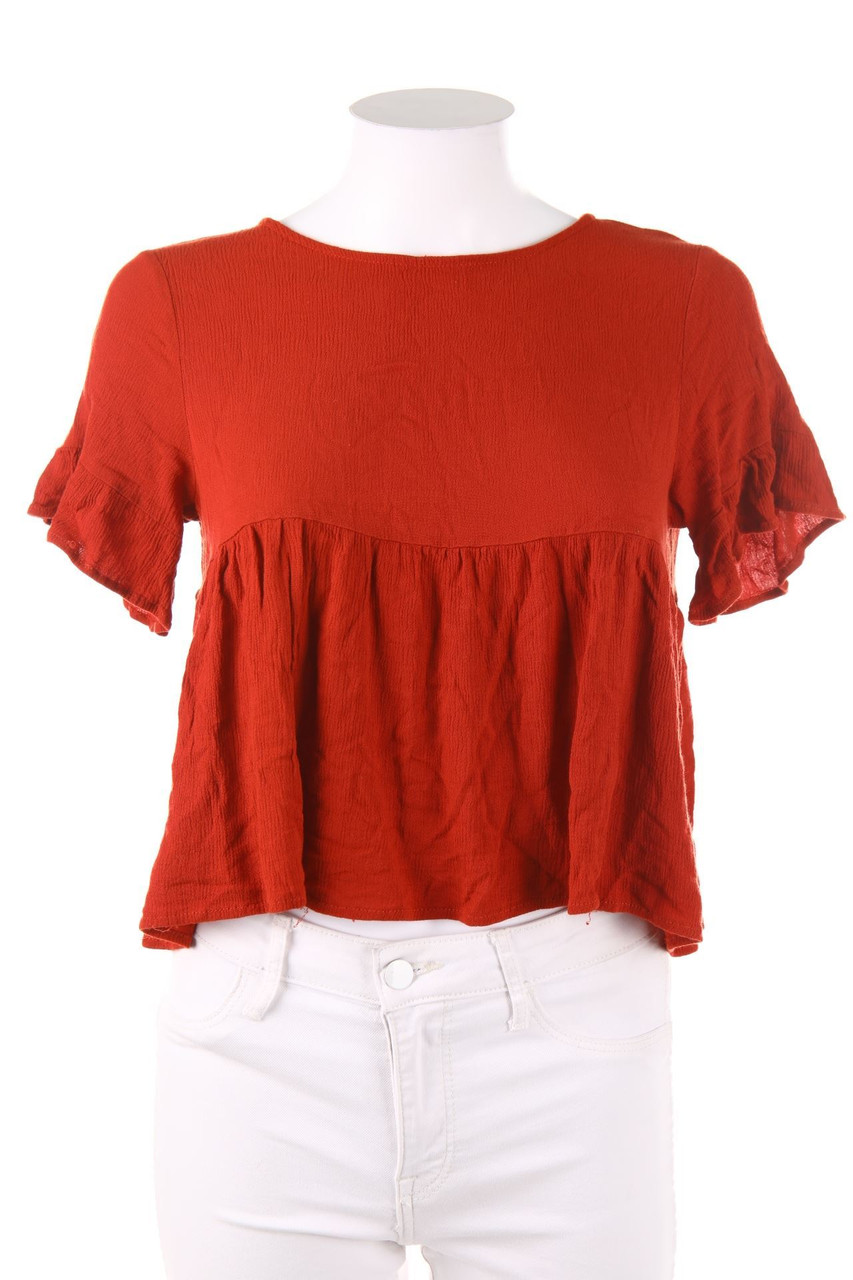 SHEIN - Kurzarm-Bluse aus Viskose - S