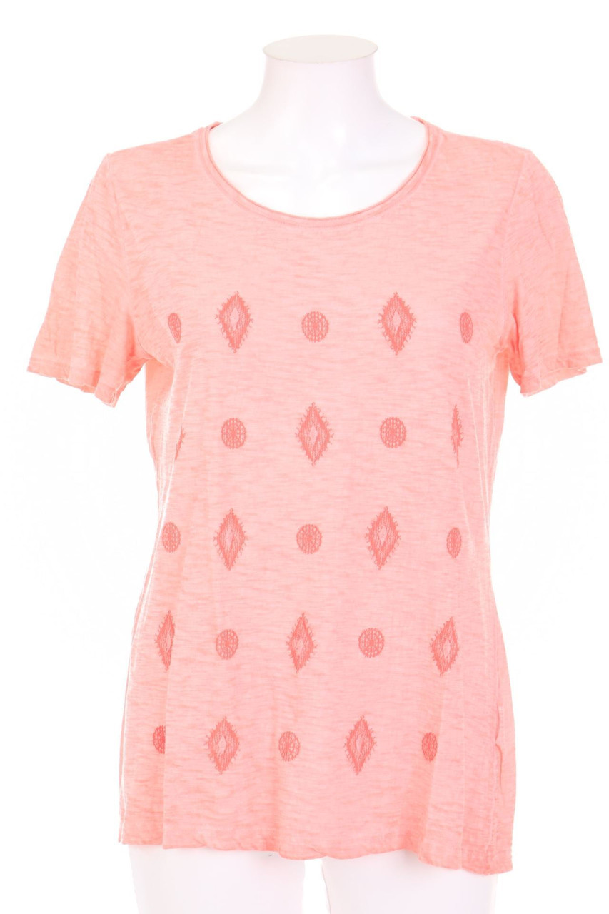 s.Oliver - Kurzarm-Bluse mit Stickereien - D 38