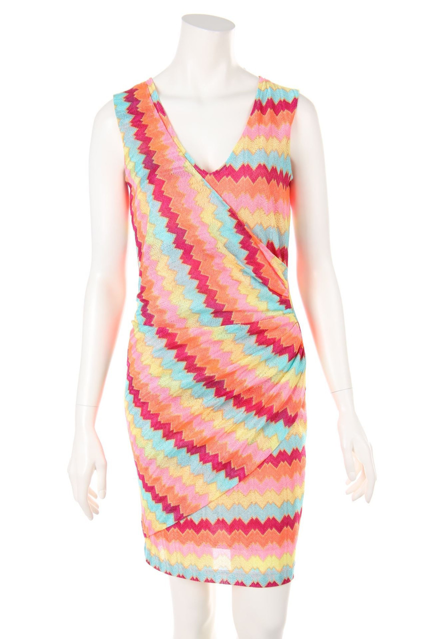 ana alcazar - Kleid in Wickel-Optik mit Zickzack-Muster - D 36