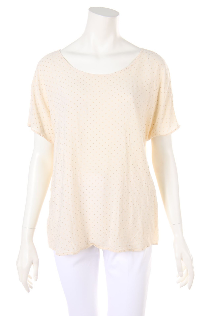 MANILA GRACE - Kurzarm-Bluse mit Polka Dots - D 38