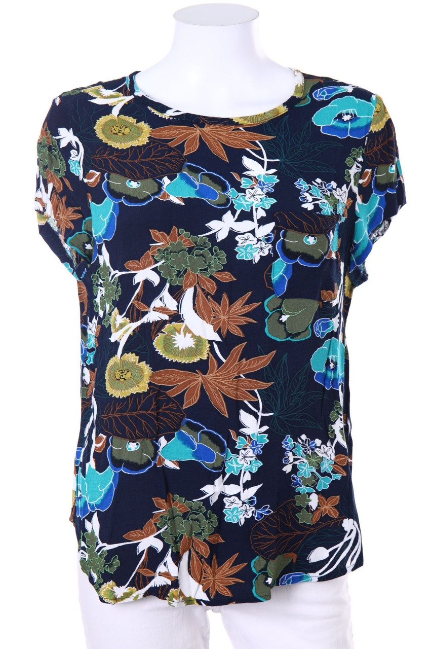 H&M - Kurzarm-Bluse mit floralem Muster - D 38