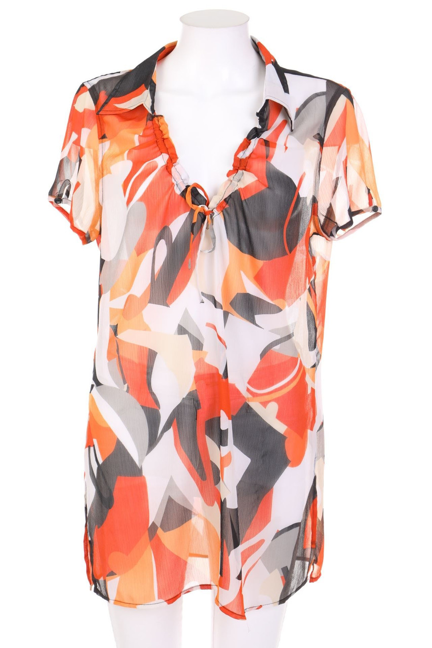 LERROS - Kurzarm-Bluse mit Print - D 40