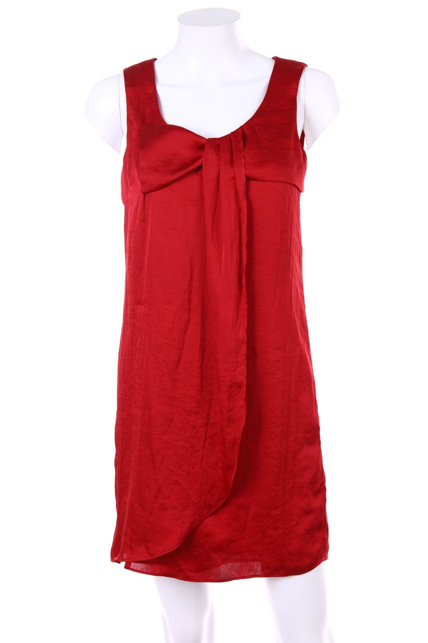 H&M - Satin-Shift-Kleid mit Drapierung - D 34