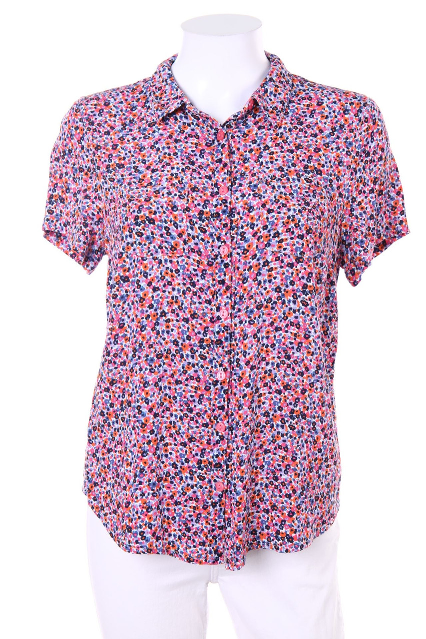 Ohne Label - Hemd-Bluse mit kurzem Ärmel - D 38-40