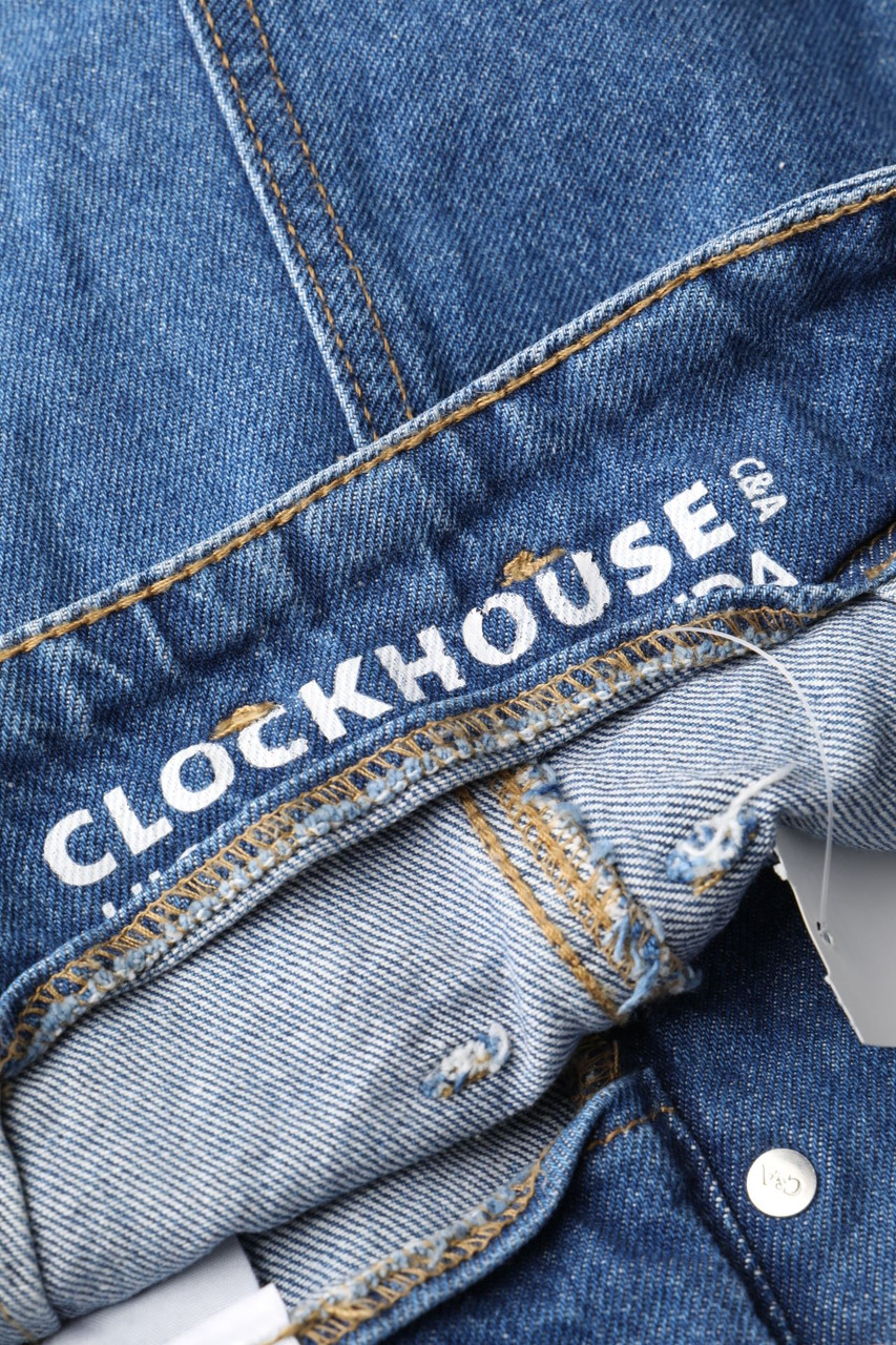 Short Clockhouse Femme, Taille 36 EU, Bleu, Style Décontracté, Coton/Lycra