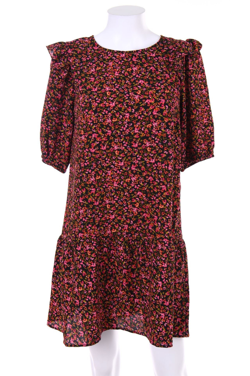 H&M DIVIDED - Volants-Kleid mit Blumen-Print - S